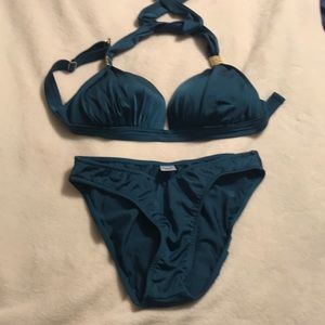 Venus teal bikini top size DD bottom size 6